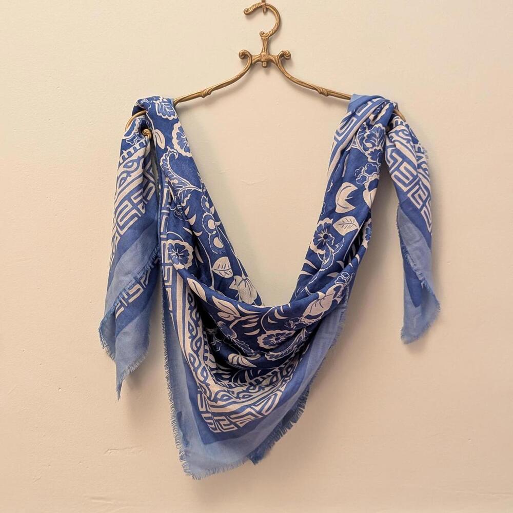 J. McLaughlin Floral Wool Scarf - XL